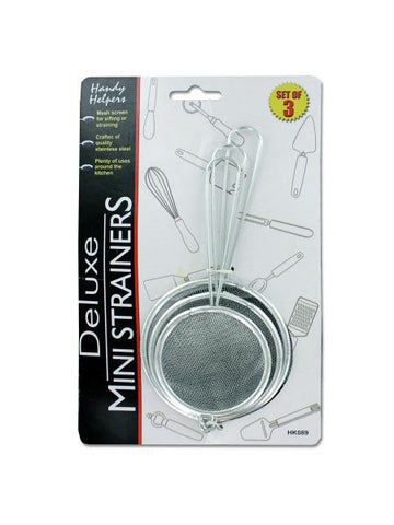 Stainless Steel Mini Strainer Set (Available in a pack of 12)