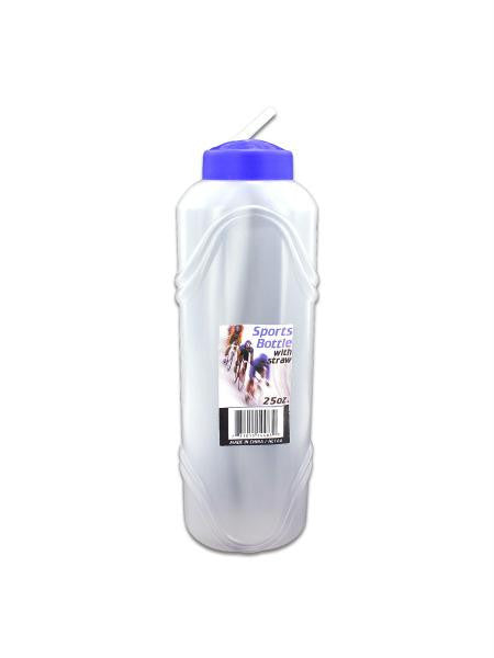 Sports Water Bottle with Straw (Available in a pack of 24)