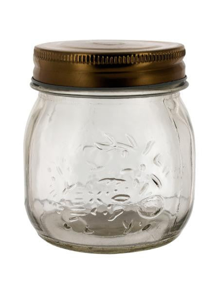 Glass Mason Jar with Twist Lid (Available in a pack of 24)