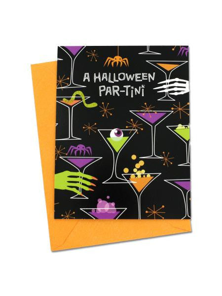 Halloween &quot;Par-Tini&quot; invitations (Available in a pack of 24)