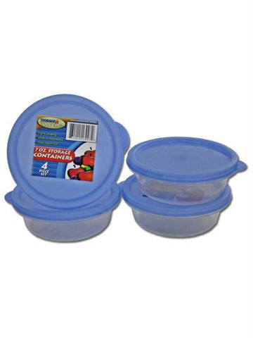 Round Plastic Storage Container Set (Available in a pack of 12)