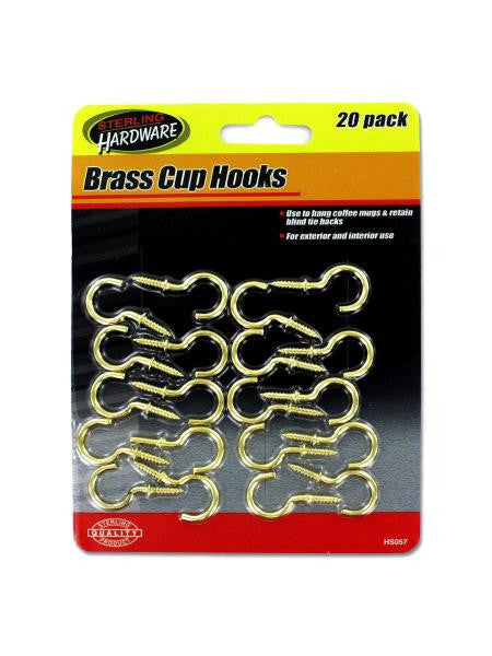 Brass Cup Hooks (Available in a pack of 12)