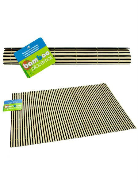 Striped Bamboo Placemat (Available in a pack of 24)