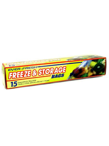 Gallon Size Freezer &amp; Storage Zipper Bags (Available in a pack of 12)