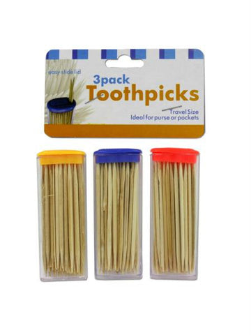 Travel Toothpick Containers with Toothpicks (Available in a pack of 36)