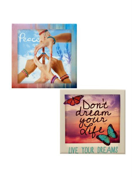 Inspirational Canvas Wall Art Prints (Available in a pack of 12)