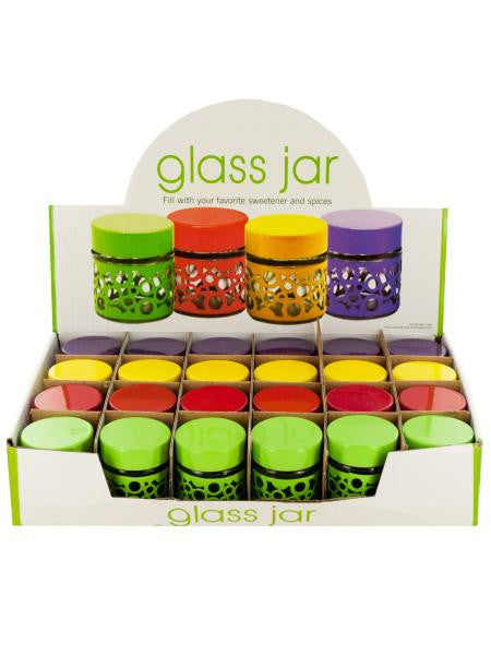 Circle Design Glass Jar Countertop Display (Available in a pack of 6)