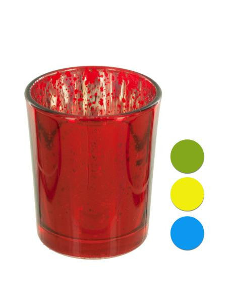 Metallic Splatter Glass Candle Holder Countertop Display (Available in a pack of 24)