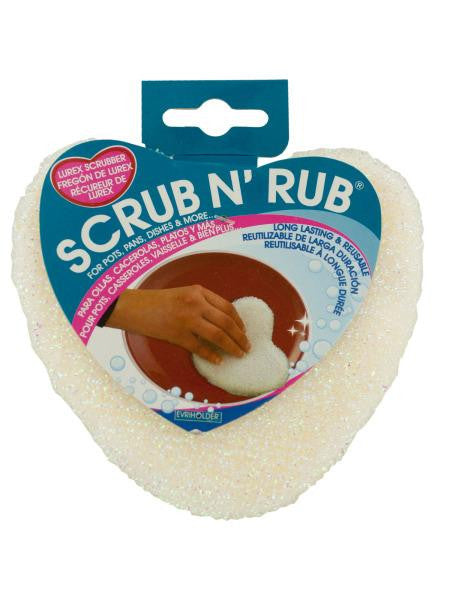 Heart Shaped Non-Scratch Scrub Sponge (Available in a pack of 24)