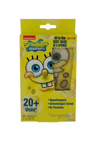 SpongeBob Squarepants Body Wash Infused Sponge (Available in a pack of 24)