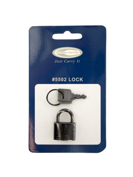 Dark Silver Luggage Lock with Keys (Available in a pack of 16)