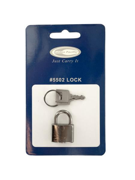 Silver Luggage Lock with Keys (Available in a pack of 16)