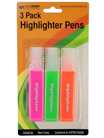 Wide Chisel Tip Highlighters (Available in a pack of 12)