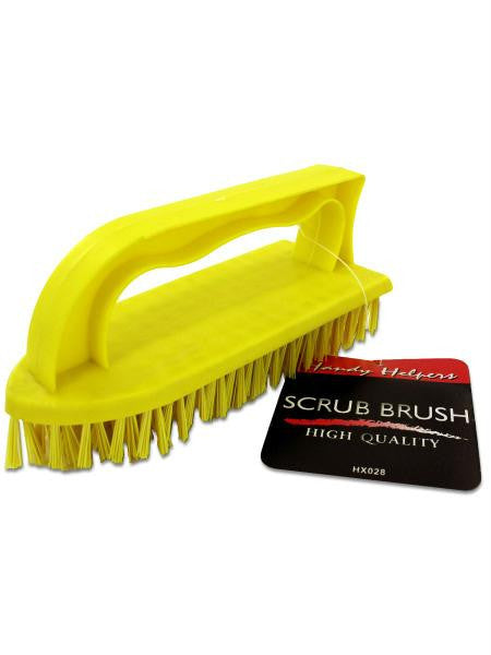 Iron-Shaped Scrub Brush with Handle (Available in a pack of 24)