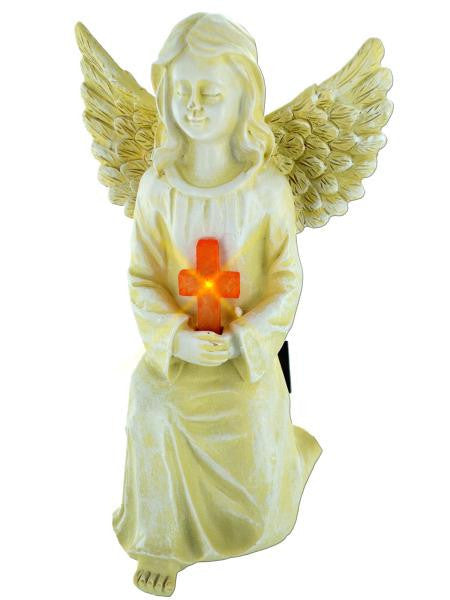 Solar Angel Statue with Cross (Available in a pack of 4)