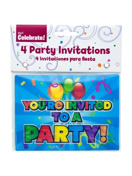 Holographic Party Invitations (Available in a pack of 24)