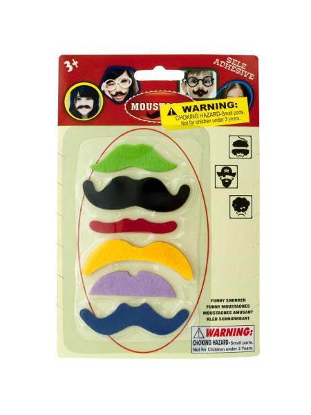 Self-Adhesive Mustache Play Set (Available in a pack of 24)