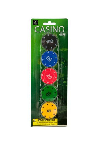 Casino Poker Chips Set (Available in a pack of 12)