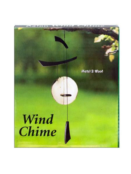 Asian Metal &amp; Wood Wind Chime (Available in a pack of 18)