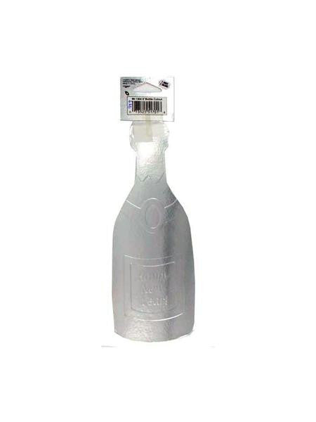 Silver Cutout Champagne Bottle Decoration (Available in a pack of 24)