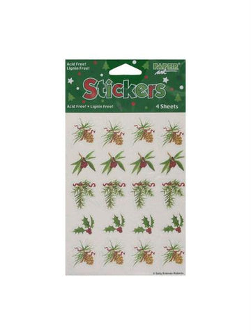 Holly &amp; Pine Stickers (Available in a pack of 24)