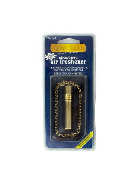 Strawberry Refillable Car Air Freshener (Available in a pack of 24)