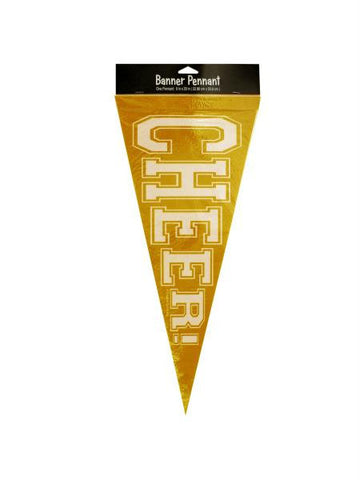 Yellow Cheer Pennant Banner (Available in a pack of 24)