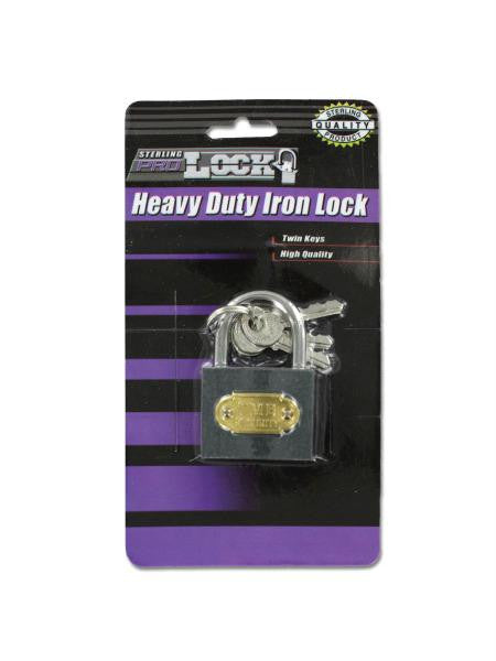 Heavy Duty Iron Lock with Keys (Available in a pack of 24)