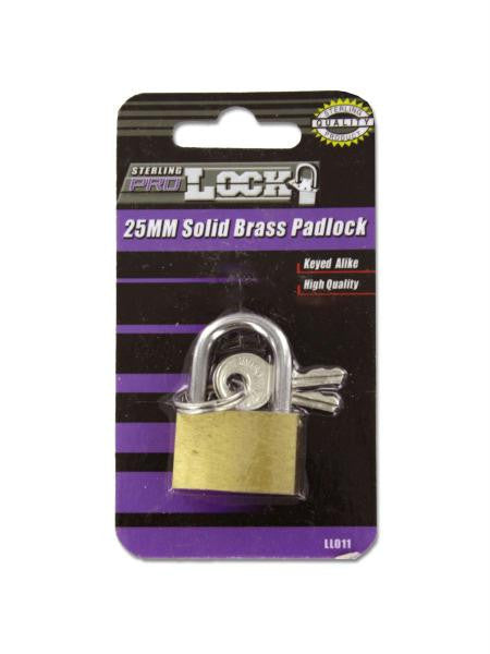 Solid Brass Padlock with Keys (Available in a pack of 24)