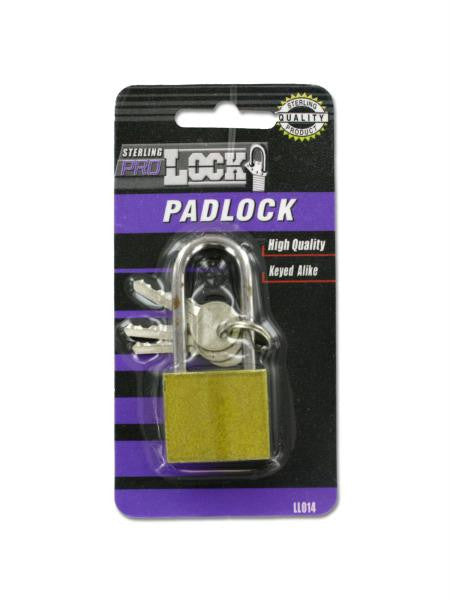 Long Shank Brass Padlock with Keys (Available in a pack of 24)