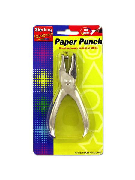 Single Hole Paper Punch (Available in a pack of 24)