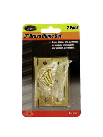 Brass Hinge Set with Screws (Available in a pack of 24)