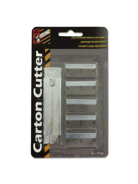 Carton Cutter with Extra Blades (Available in a pack of 24)