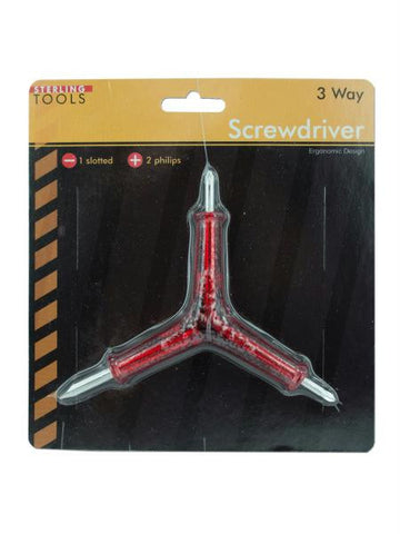 Three-Way Screwdriver (Available in a pack of 24)