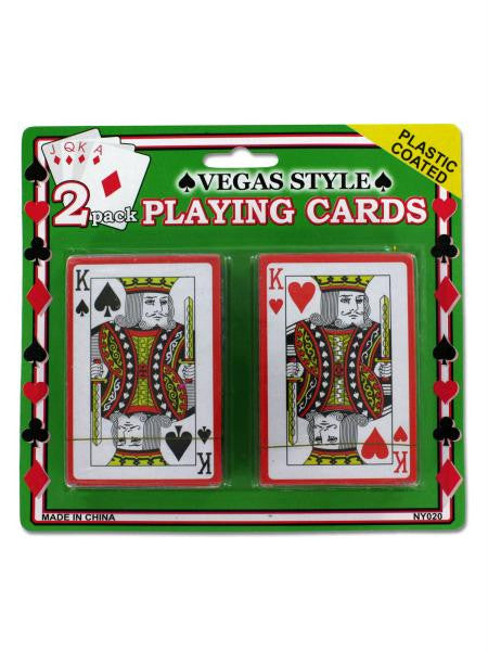 Plastic Coated Poker Size Playing Cards Set (Available in a pack of 24)