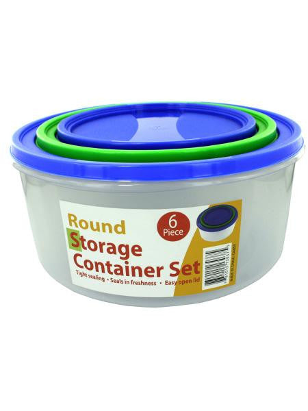 Round Storage Container Set with Lids (Available in a pack of 1)