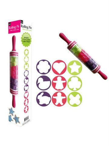 Rolling Pin with Cookie Cutters (Available in a pack of 1)