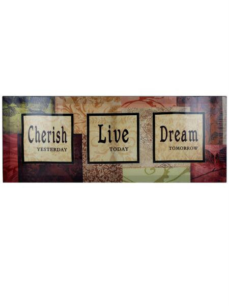 Cherish - Love - Dream Canvas Art (Available in a pack of 4)