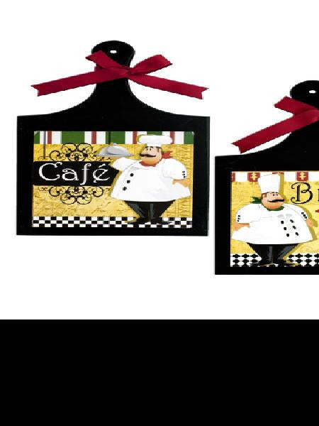 French Chef Wall Plaque (Available in a pack of 4)