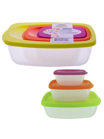 Nesting Rectangular Storage Container Set (Available in a pack of 4)