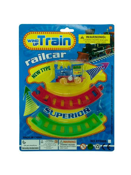 Wind-Up Toy Train with Track Set (Available in a pack of 24)