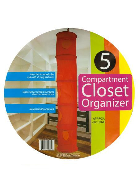 Five Compartment Mesh Closet Organizer (Available in a pack of 4)