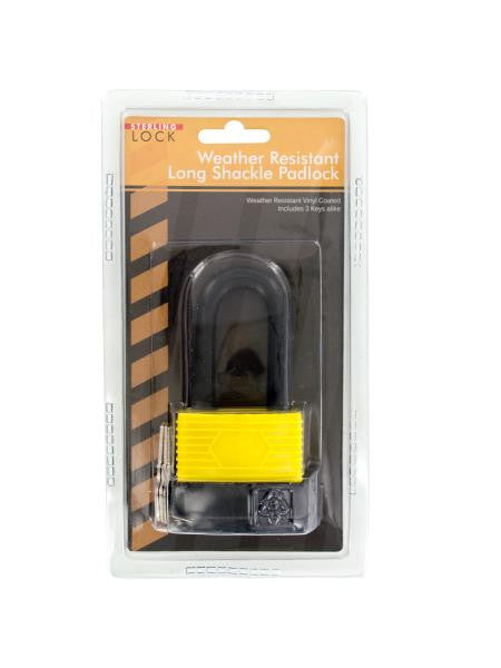 Weather-Resistant Long Shackle Padlock (Available in a pack of 4)