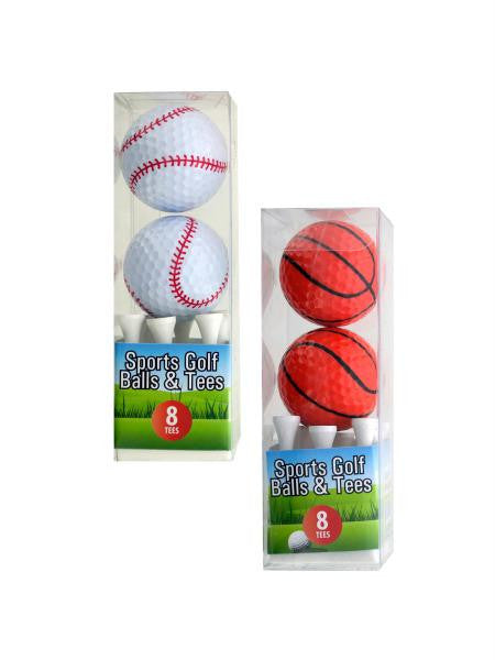 Sports Golf Balls and Tees Set (Available in a pack of 4)