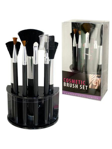 Cosmetic Brush Set With Stand (Available in a pack of 4)