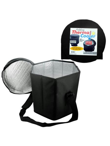 Folding Thermal Cooler with Shoulder Strap (Available in a pack of 1)