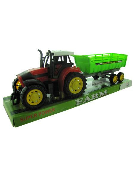 Friction Farm Tractor Truck &amp; Trailer Set (Available in a pack of 2)