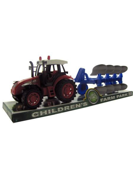 Friction Farm Tractor Truck and Trailer Set (Available in a pack of 4)