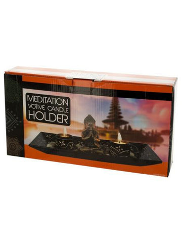 Meditation Votive Candle Holders with Stones Set (Available in a pack of 1)