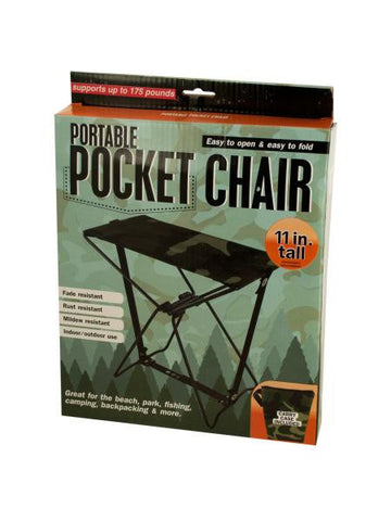 Portable Pocket Chair with Carrying Case (Available in a pack of 1)